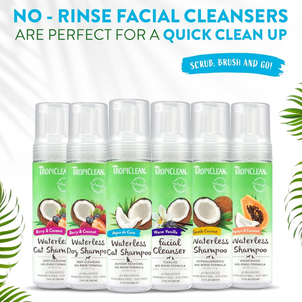 TropiClean Dander Reducing Waterless Cat Shampoo (7.4oz)