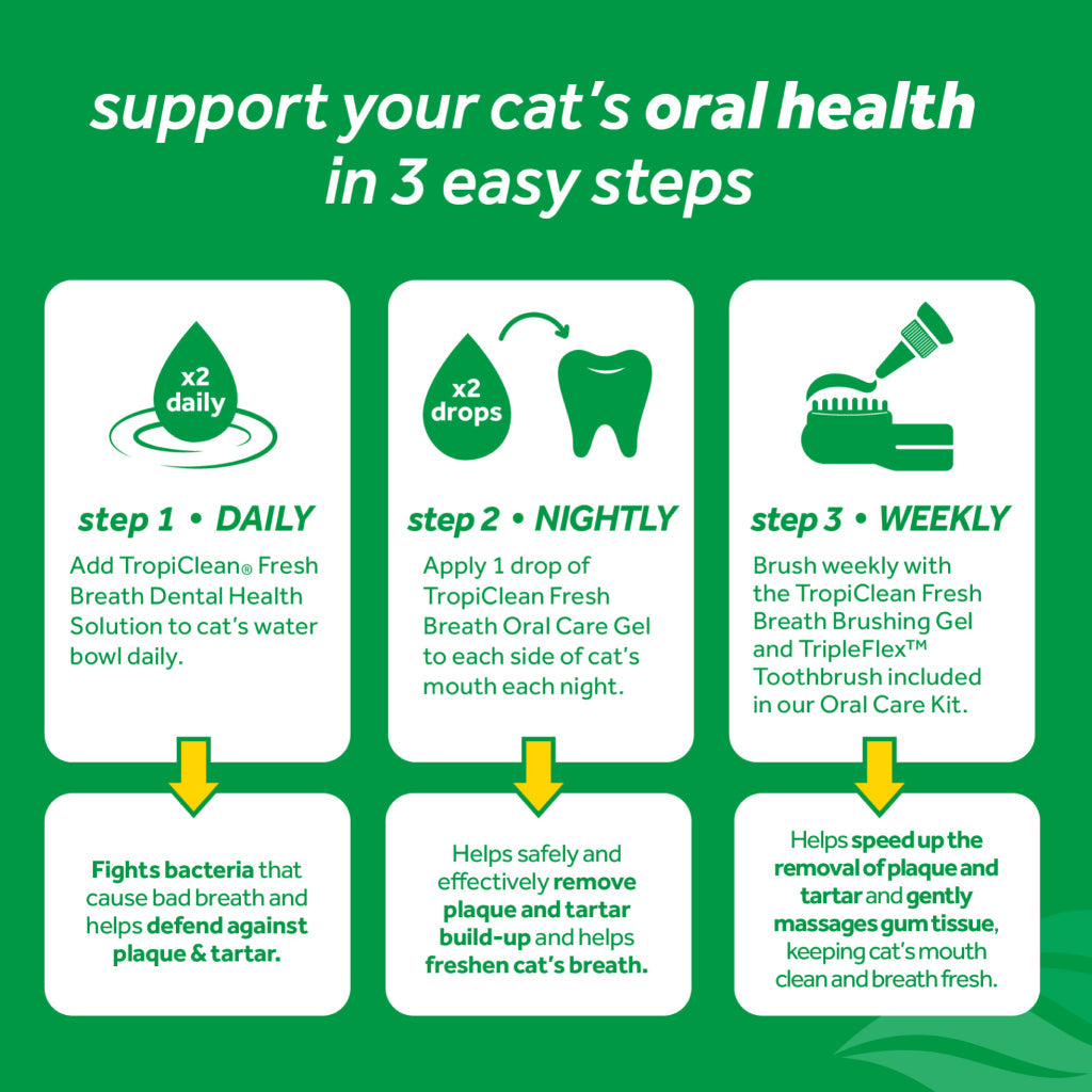 TropiClean Fresh Breath Dental & Oral Care Brushing Gel for Pets -2oz