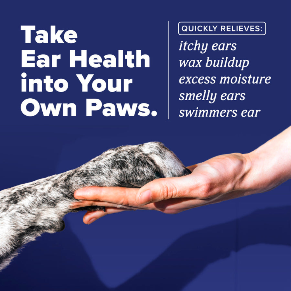 TropiClean HomeVet Enzymatic Ear Wash Liquid for Cats & Dogs - Quck relieves form itchy ears, wax build up, excess moisture, smelly ears, swimmers ear
