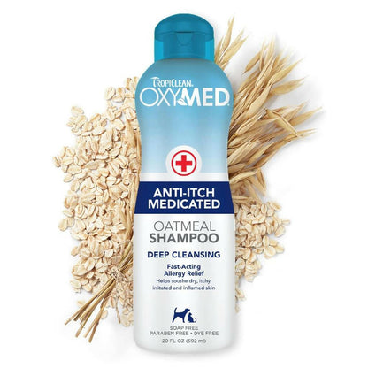 Tropiclean Oxy-Med Oatmeal Shampoo For Pets (20 oz)