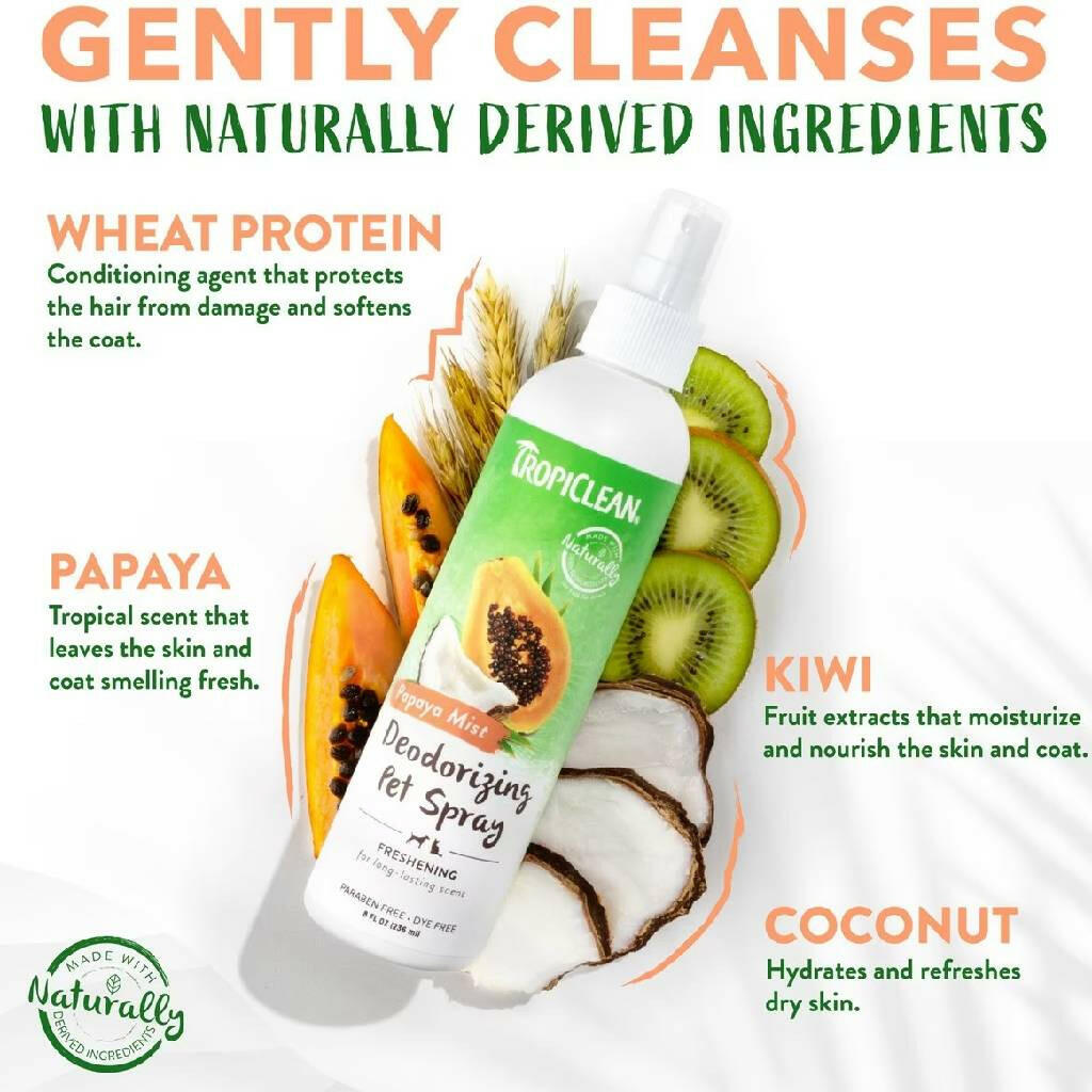Tropiclean Papaya Mist Cologne For Pets (8 oz)