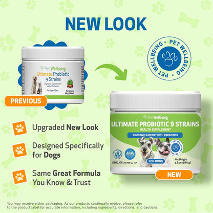 Ultimate Probiotic 9 Strains with Prebiotics for Dogs (11.29 oz) - cat Vitamins & Supplements 13