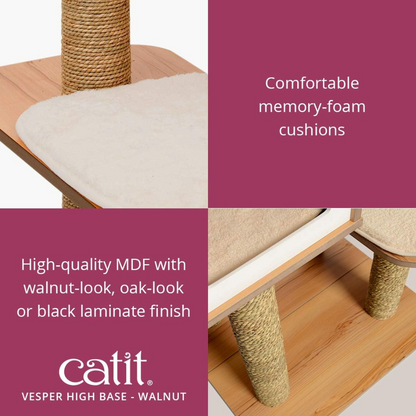 Vesper Walnut Cat Furniture with Very High Base - Cat Furniture Accessories 5
