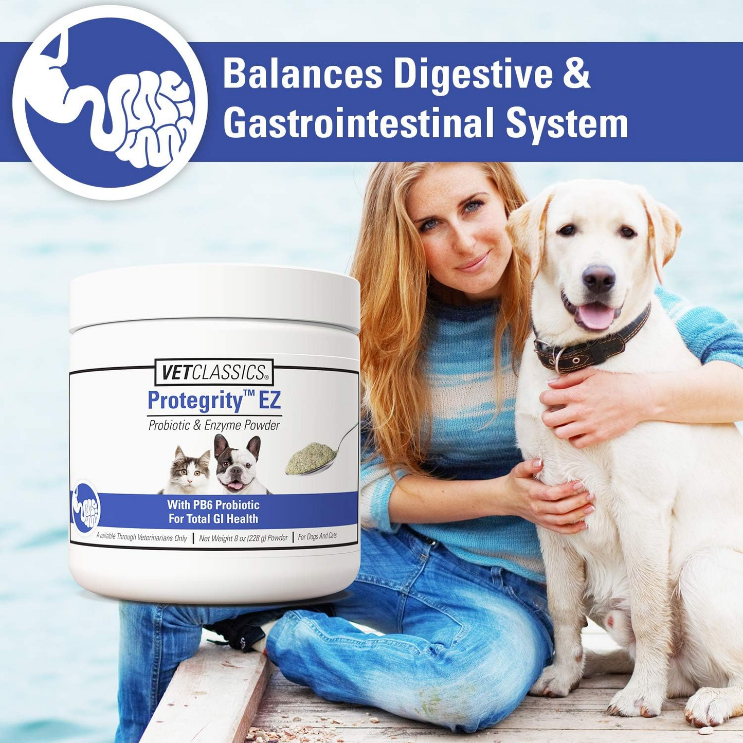 Vet Classics Protegrity EZ Probiotics & Enzymes Powder for Dogs & Cats - 3