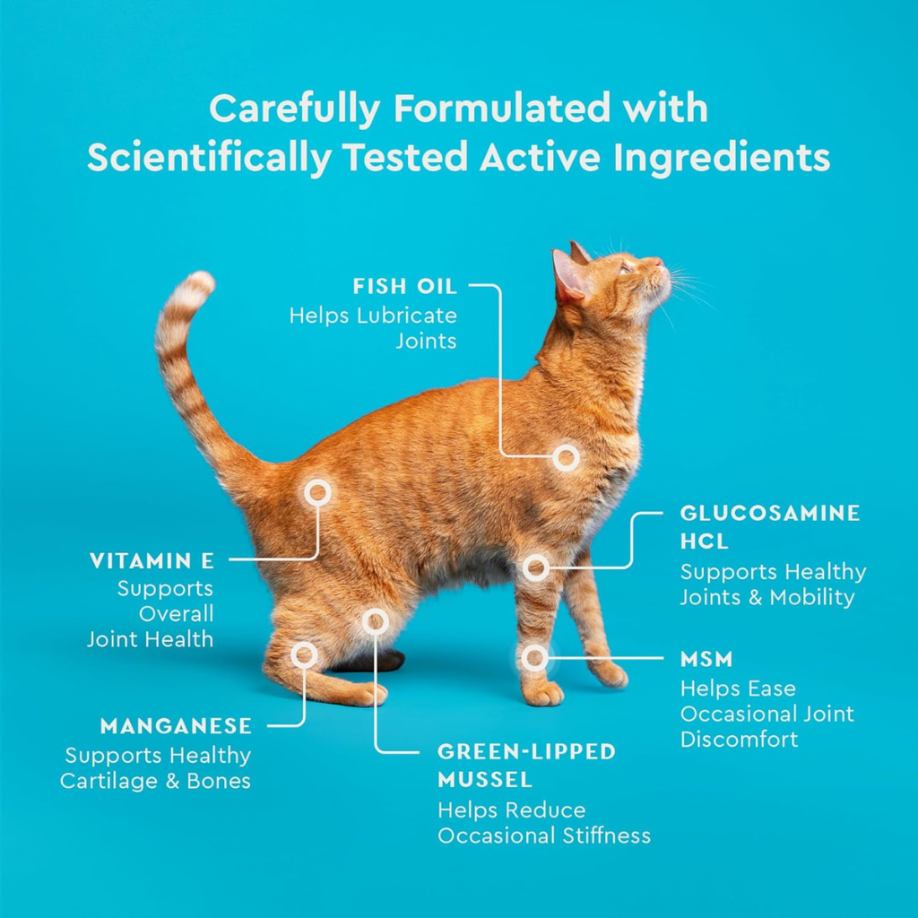 Vet IQ Hip & Joint Treats for Cats (30 Day Supply) - Cat Treats 4