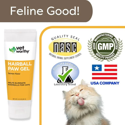 Vet Worthy Hairball Paw Gel for Cats 5-oz - Cat Laxatives & Hairball Treatments 3