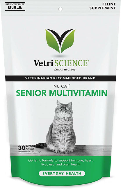 VetriScience NuCat Senior Multivitamin for Cats (30 soft chews) - 1