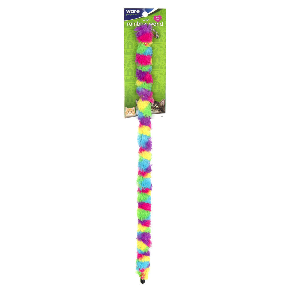 Ware Wild Rainbow Wand Teaser Cat Toy